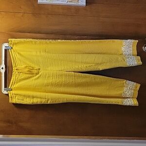 Yellow Crop Pants from Talbots